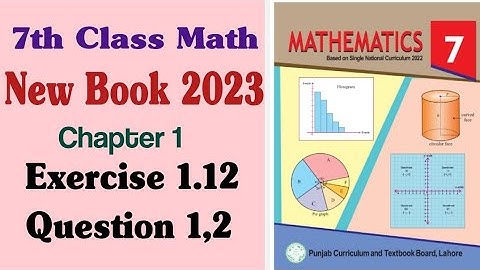Exercise 1.12 Question 1,2-7th class math new book 2023
