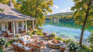 Soft Piano Music & Crackling Fireplace for Relaxation & Sleep 🔥 Golden End of Summer Ambience screenshot 4