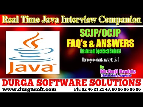 Java Interview Companion||Java || How do you convert an Array to List?