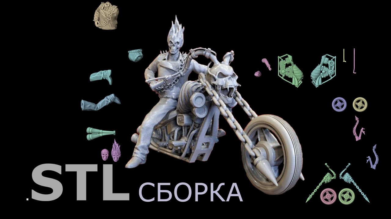 Сборка STL модели в Blender 3D v4.1.0.