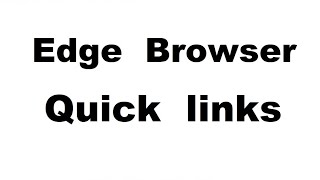 Edge Browser add quick links screenshot 4