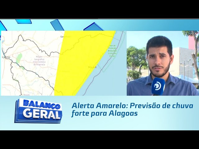 Alerta Amarelo: Previsão de chuva forte para Alagoas