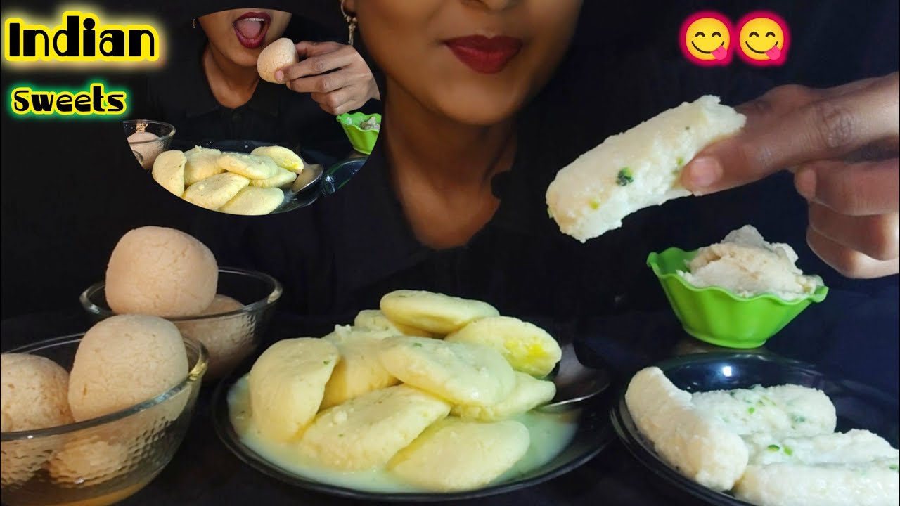 INDIAN SWEETS EATING SHOW ROSOMALAI,LOD CHOM CHOM, BREAK RASGOLLA, RASGOLLA।। 
