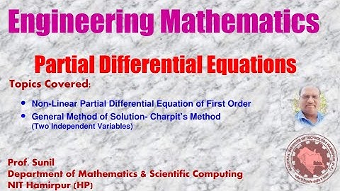 3. PDE | Non-Linear PDE of First Order-Charpit