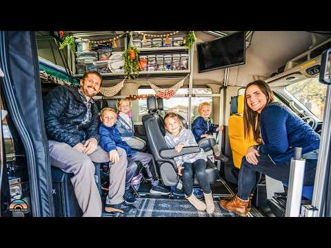 Double Murphy Bed Camper Van - Family of 6 Adventure Travel