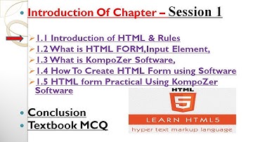 12 Ch 1 CREATING HTML FORMS USING KOMPOZER (Introduction  (S1)