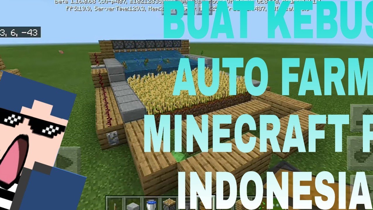 MINECRAFT PE Build AUTO farm INDONESIA - YouTube