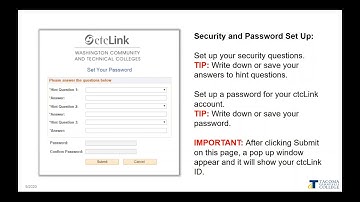 How to set up your ctcLink for the first time