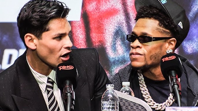 Ryan Garcia & Devin Haney HEATED ARGUMENT ERUPTS; GO AT IT & TRADE "BIGGEST B*TCH" WORDS - YouTube