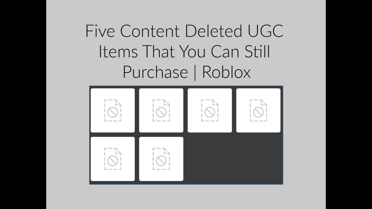 PSA: UGC items that are removed (not by roblox) can be taken away from you  at any time without a refund of your robux : r/roblox