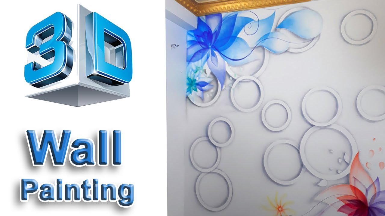 3d Wall Painting Modern Airbrush Mural Wall Painting Tutorial YouTube