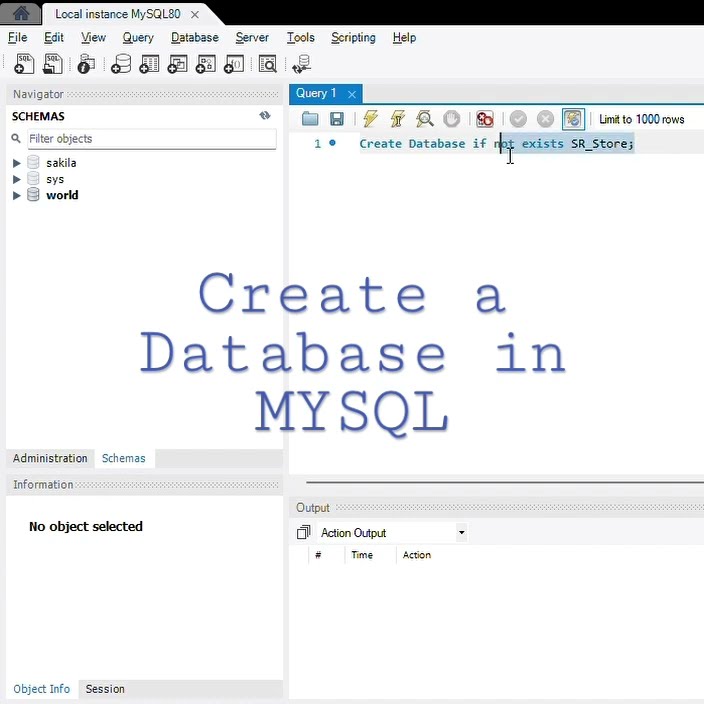 Create a Database in MySQL - YouTube