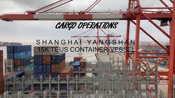 SHANGHAI ! 🤯 BUSIEST PORT IN THE WORLD  I  CARGO OPERATIONS ON CONTAINER SHIP TIMELAPSE
