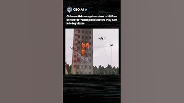 AI drone fights a fire #ai #artificialintelligence #aitechnology