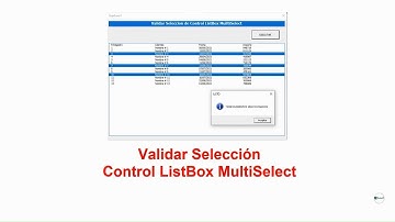 Validar Selección Control ListBox MultiSelect