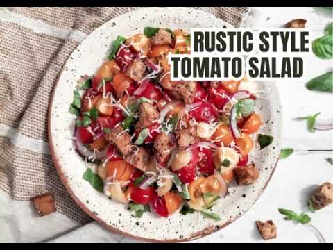 Rustic Tomato Salad with Crunchy Croutons Recipe