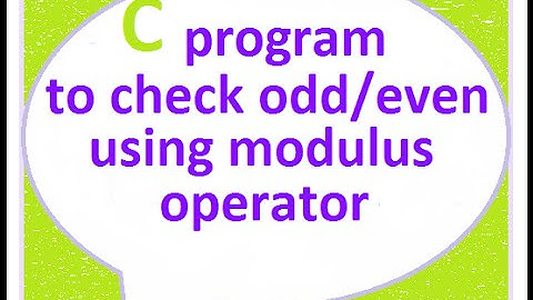 C programming tutorial to check odd or even number using modulus operator