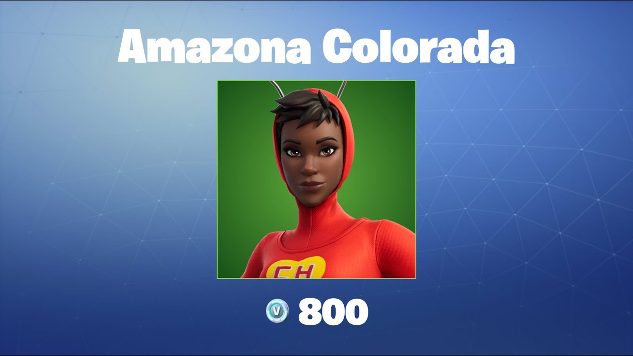 Amazona Colorada Fortnite Outfitskin Youtube