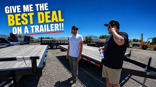 This dealer is crazy! See if we can find a new trailer to buy out in the DESERT!