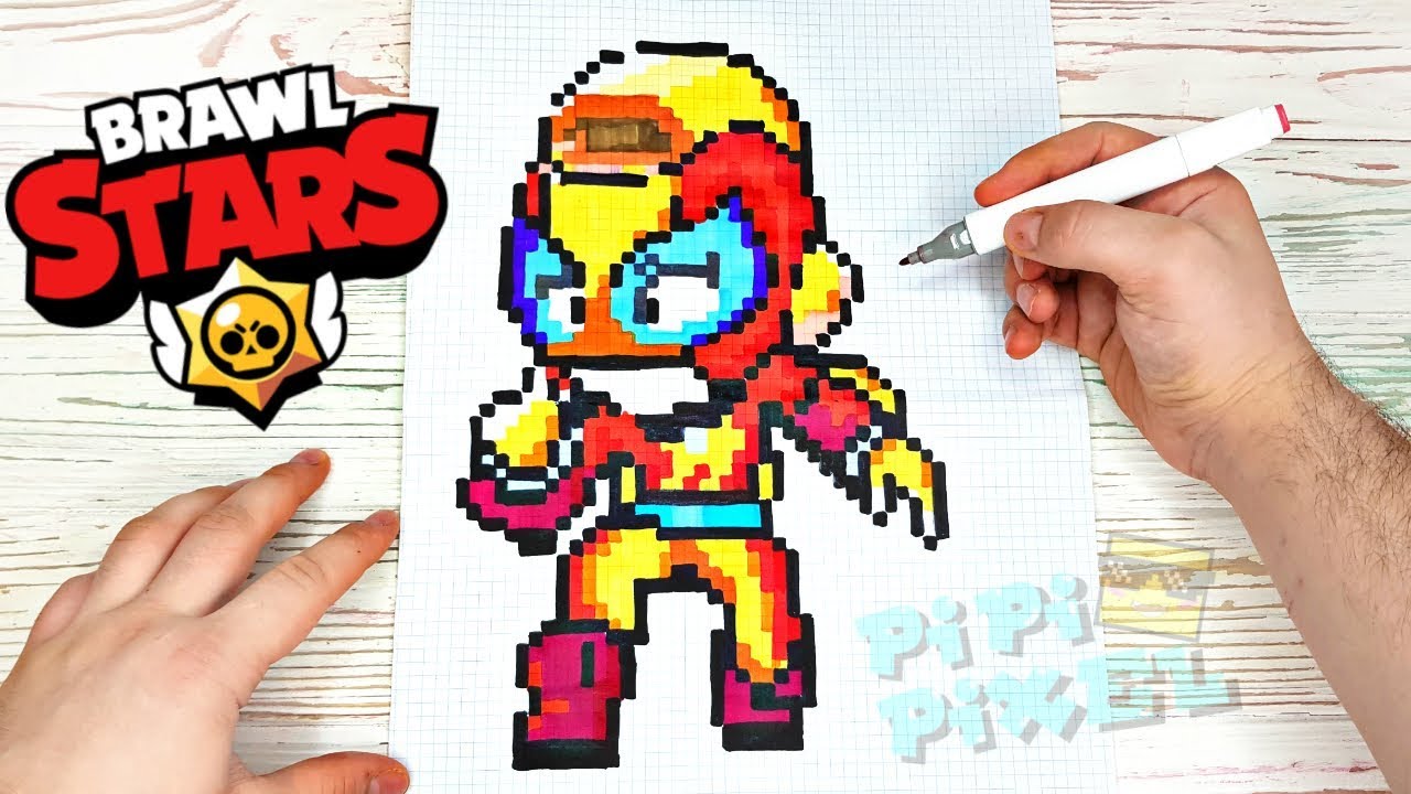 Pixel Art Brawl Stars Max Youtube - pixel art brawl stars bili