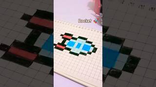 mini rocket 🚀 pixel art  #art #drawing #pixelart