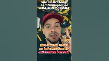 Site mostra tudo sobre qualquer pessoa #dicasdesites  #tecnologia