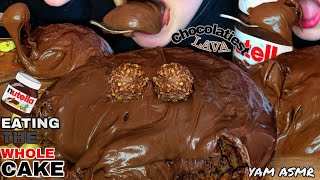 🍫ASMR FERRERO NUTELLA&CHOCO LAVA,EATING WHOLE CAKE CHALLENGE!!MUKBANG/نوتيلا لافا/누텔라 용암/ヌテラ溶岩/花生醬熔岩