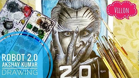 how to make Robot 2.0 Akshay Kumar drawing