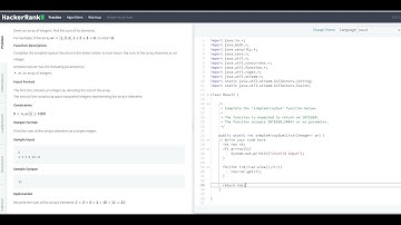 Simple Array Sum # Hackerrank