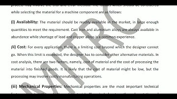 5ME3-04, Lecture - 2, DME-I, Selection of Materials (U1) by Arun K. Singh