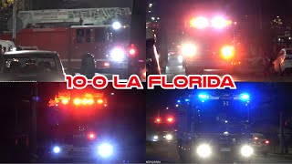 Unidades Bomberos La Granja, Ñuñoa y Santiago llegando a llamado estructural en La Florida