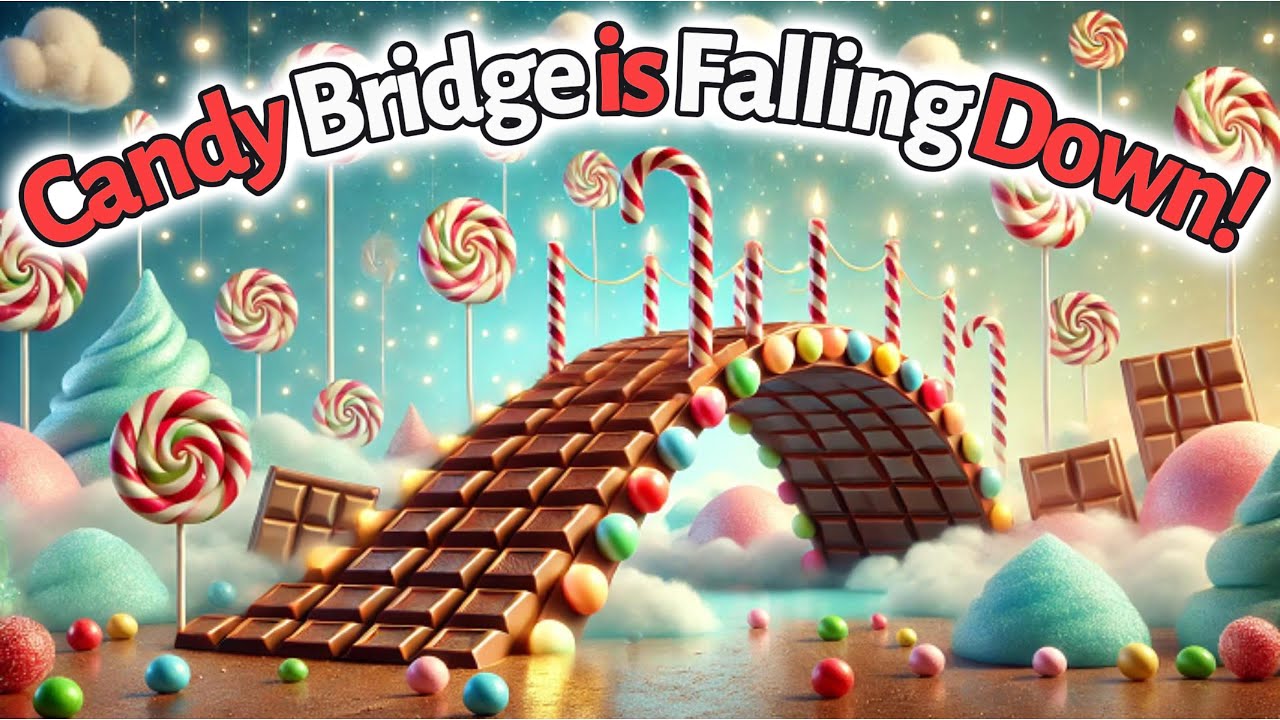 Candy Bridge is Falling Down 🍭 | Fun & Sweet Nursery Rhyme for Kids | Sing Along 🎶| 