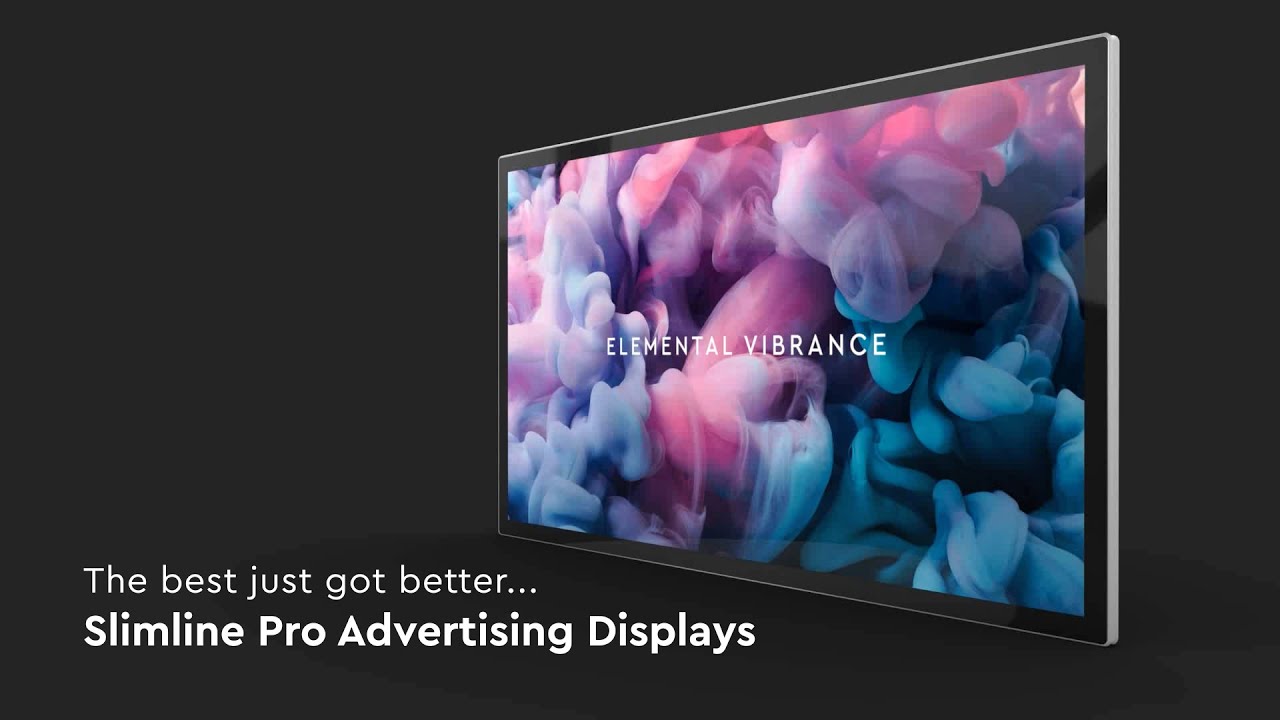 Slimline Pro Advertising Displays - YouTube