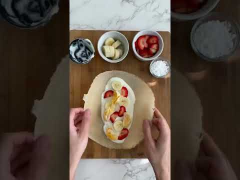 Homemade crepes with coconut yogurt & fresh fruit! #shorts