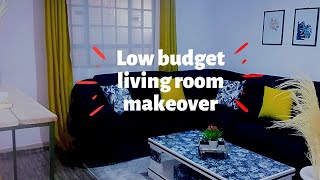 LOW BUDGET RENTER FRIENDLY LIVING ROOM MAKEOVER