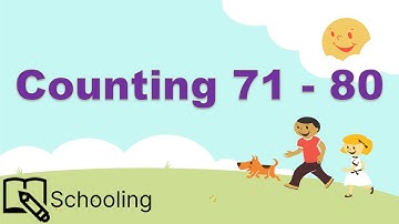 Counting to 71-80,Learn Count, Number Song 71 to 80, Seventy one To Eighty  Maths Lesson - Schooling