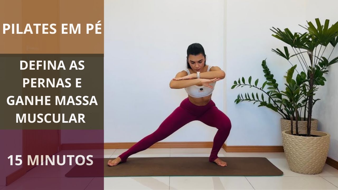 Pilates em casa para DEFINIR pernas e GANHAR massa muscular
