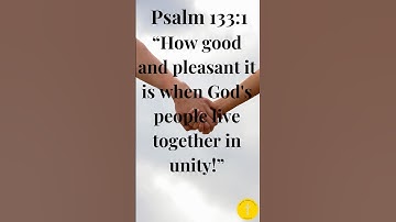 Daily Bible Verse: Psalm 133:1