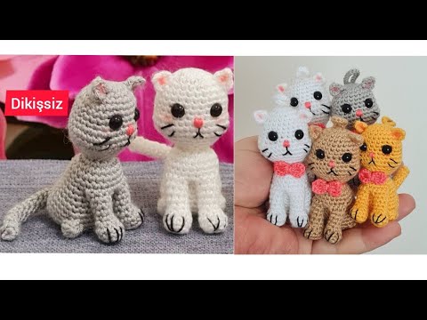 Amigurumi  Oturan Minik Kedi Yapımı(Dikişsiz)(ENG SUBTİTLES ON)