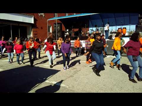 The Git Up Line Dance 11/3/19 at Wilson NC Whirligig Festival