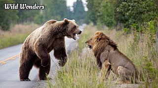 This Stupid Bear Attacked The Wrong Lion...it Paid Full Price