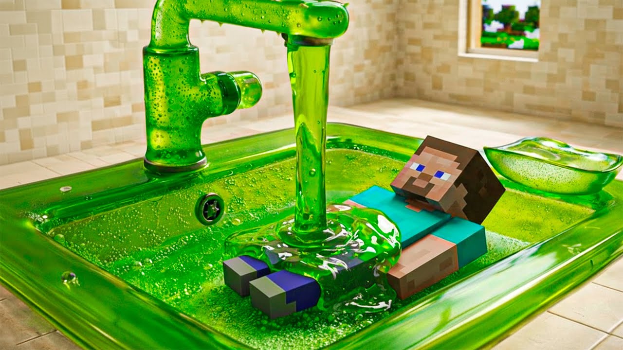 Top 10 Satisfying with Minecraft Sink and Bathroom Simulators Slime | ZenBlock Craft