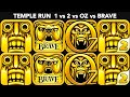 Temple Run VS Temple Run 2 VS Temple Run Oz VS Temple Run Brave | All Maps, Multiple Characters