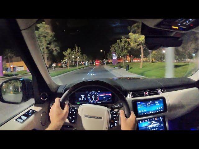 2021 Land Rover Range Rover P400 HSE POV Night Drive (3D Audio)(ASMR)