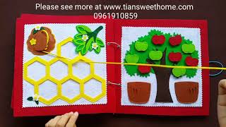 IDEAS FOR MOM MAKING A HANDMADE QUIET BOOK FOR BABY KIDS 1-3 YEARS OLD