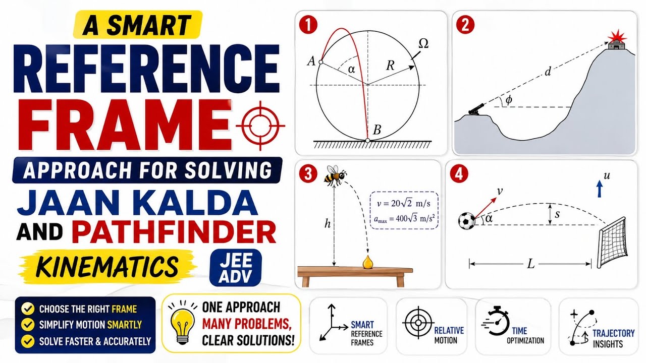 Smart Reference A SMART REFERENCE FRAME APPROACH FOR SOLVING KINEMATICS PROBLEMS|JEE ...