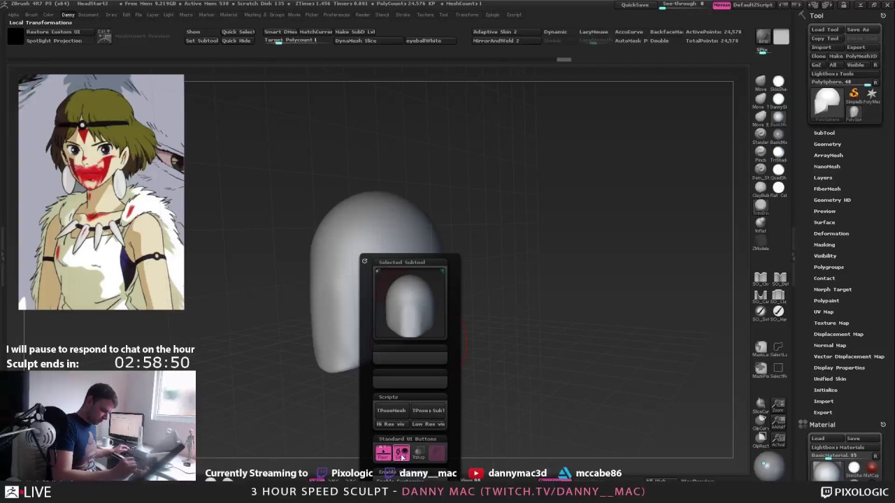 3d animation internships Danny Mac - 3 Hour Speed Sculpt Broadcast #5 (Part 1)