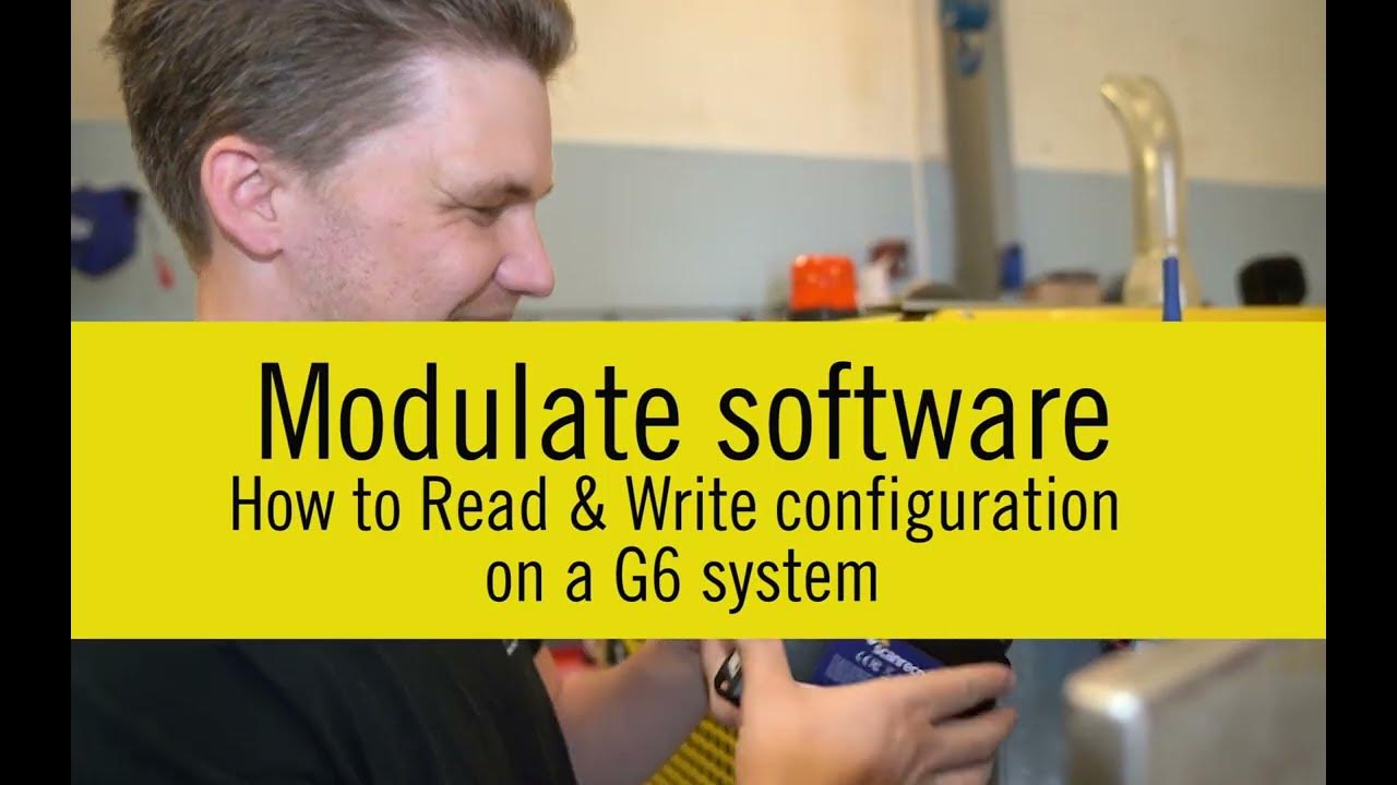 How to use modulate software to read write scanreco g6 configuration