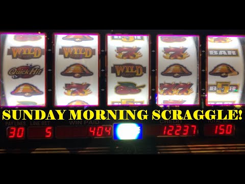 THE SUNDAY MORNING SCRAGGLE: 5 REEL DOUBLE JACKPOT QUICK HITS SLOT PLAY! ARIA! LAS VEGAS!