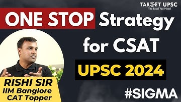 🏆Decoding CSAT by CAT Topper for UPSC 2024 | Listen from Sigma | #SIGMA #ias